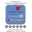 Spotting / Corner Rounding Kit 60deg Engraving + 6 Inserts